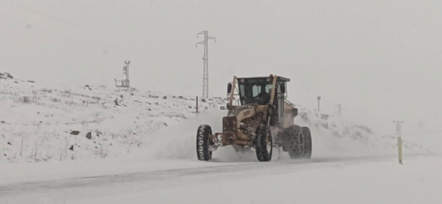 Ardahan'da ulaşıma kar ve tipi engeli