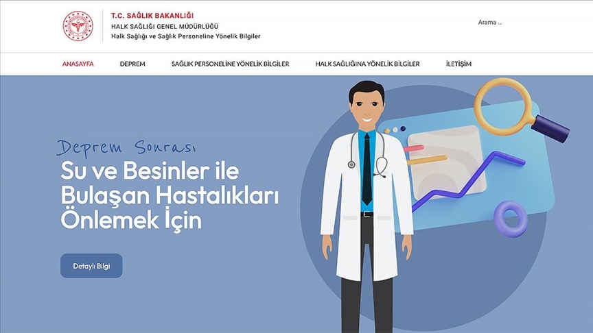 TC Sağlık Bakanlığı’nın “deprem” sitesi yayına girdi