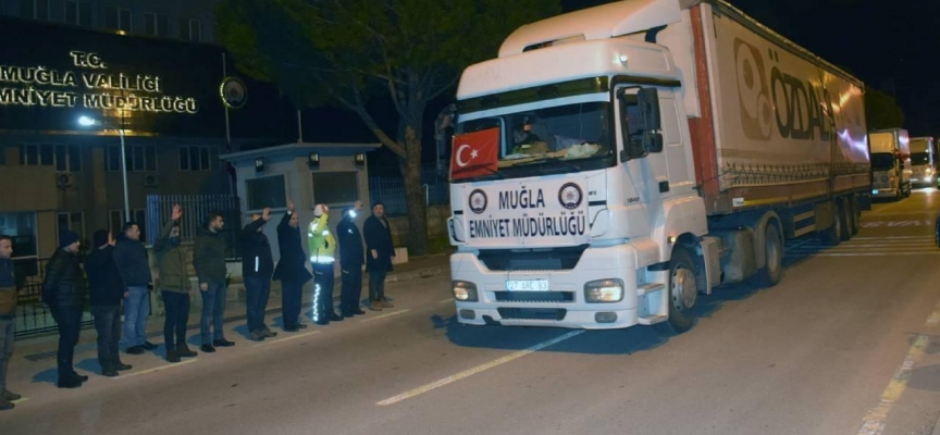 Muğla’dan deprem bölgesine 600 tır yardım malzemesi gönderildi