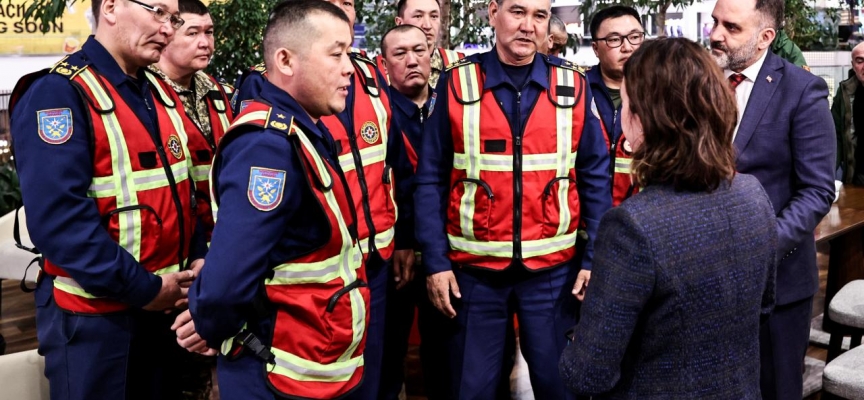 Kırgız arama kurtarma ekibi İstanbul Havalimanı'ndan ülkesine uğurlandı