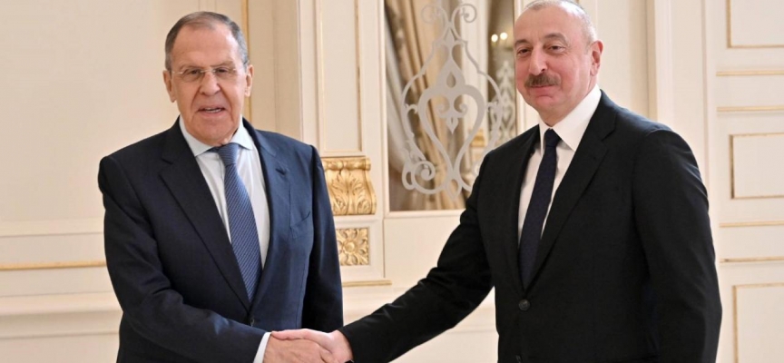 Azerbaycan Cumhurbaşkanı Aliyev, Rusya Dışişleri Bakanı Lavrov'u kabul etti