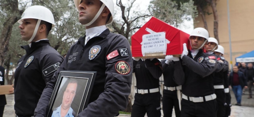 Şehit polis memuru Canoluk, Aydın'da son yolculuğuna uğurlandı