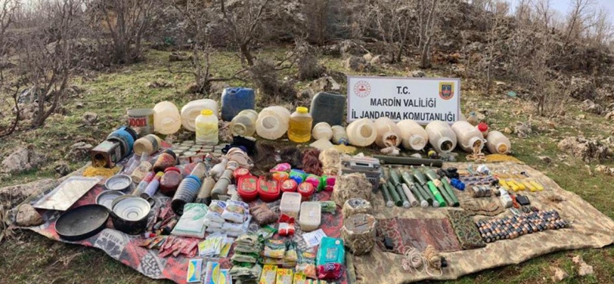 Mardin'de terör örgütü tarafından kullanılan çok sayıda mühimmat ele geçirildi