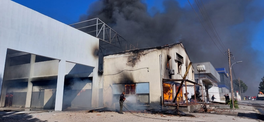 Sanayi bölgesindeki yangın ile ilgili 2 tutuklama