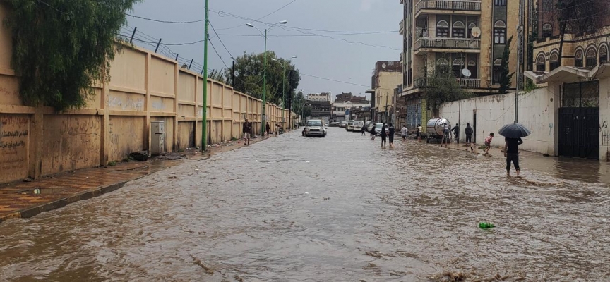 Yemen'de şiddetli yağış ve sel: 9 bini aşkın aile etkilendi