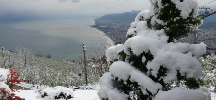 Ordu’da Mart ayının son günlerinde kar güzelliği