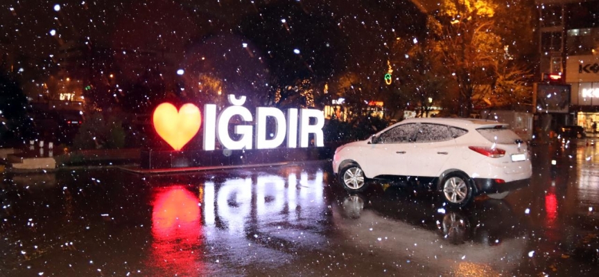 Iğdır’da nisan ayında kar etkili oluyor