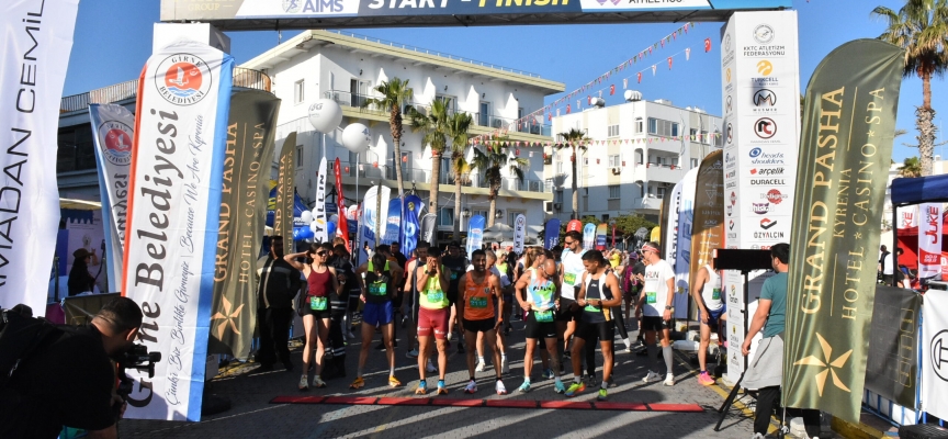 Girne Yarı Maratonu yaklaşık üç bin kişinin katılımıyla yapıldı