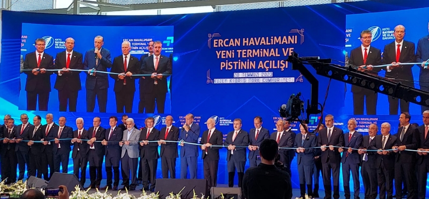 Yeni Ercan Havalimanı törenle açıldı