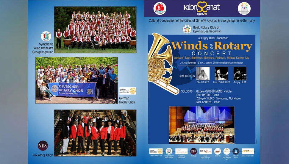 “Winds of Rotary”  konseri yarın akşam  Girne Amfitiyatro’da yer alacak