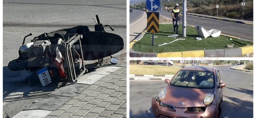 Girne-Alsancak yolunda kaza: Motosiklet sürücüsü ağır yaralandı