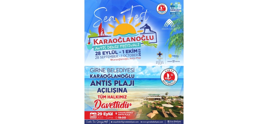 Karaoğlanoğlu Antis Deniz Festivali yarın başlıyor