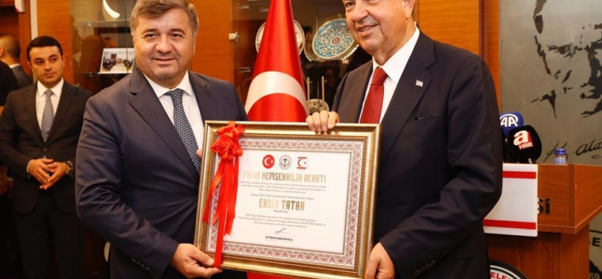 Cumhurbaşkanı Tatar’a, Giresun’da “fahri hemşehrilik beratı” takdim edildi