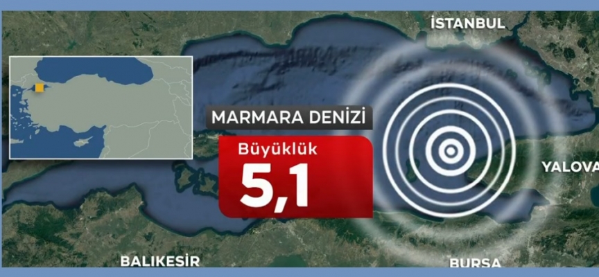 Marmara Denizi’nde 5,1 büyüklüğünde deprem