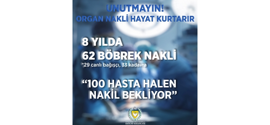 Dr. Burhan Nalbantoğlu Hastanesi’nde iki başaralı böbrek nakli operasyonu daha yapıldı