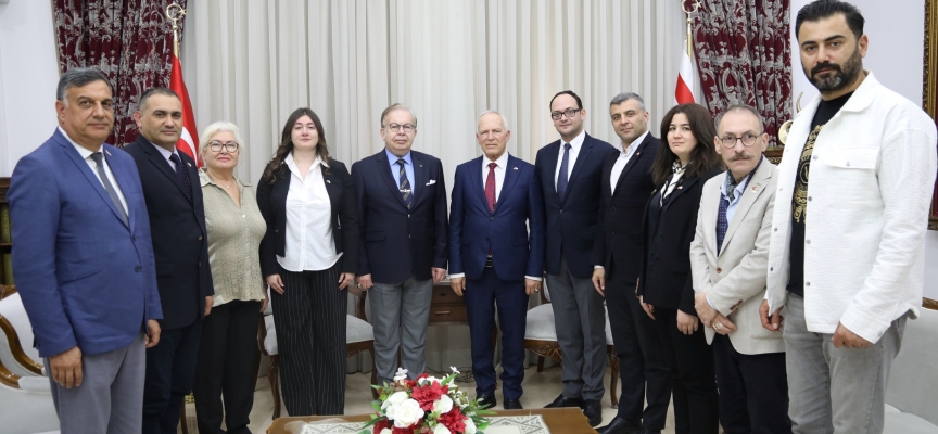 Töre, Türk Deniz Kuvvetleri Eski Kurmay Başkanı Tümamiral Yaycı’yı kabul etti: “Kıbrıs davası Türk dünyasının ortak meselesidir”