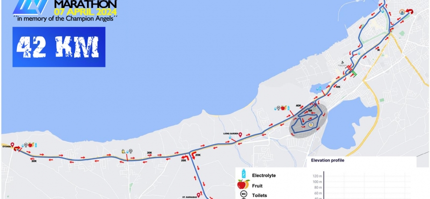 Dörter Mağusa Maratonu nedeniyle pazar günü bazı yollar trafiğe kapalı olacak