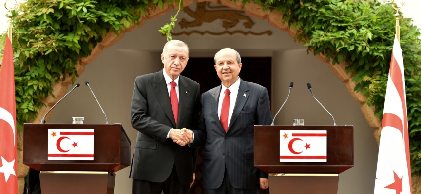 Cumhurbaşkanı Tatar ve Türkiye Cumhurbaşkanı Erdoğan bayramlaştı