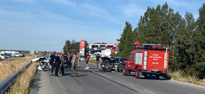 Ercan- İskele anayolunda trafik kazası: 2 ağır yaralı…