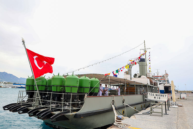 TCG Nusret Müze Gemisi Girne’de ziyarete açıldı