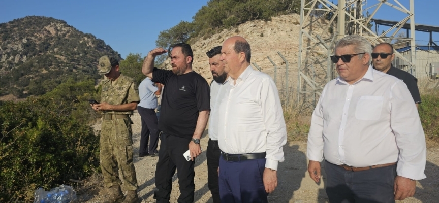 Cumhurbaşkanı Tatar yangın bölgesine gitti