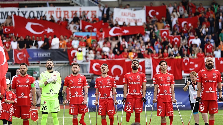 Türkiye Ampute Milli Futbol Takımı, üst üste üçüncü kez Avrupa Şampiyonu oldu