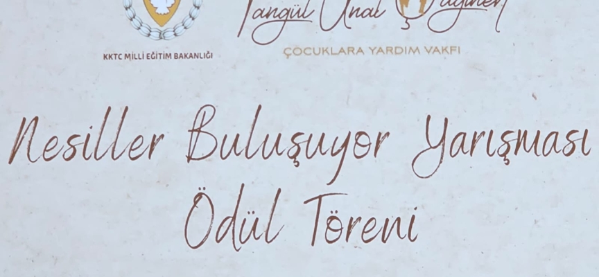 “Nesiller Buluşuyor” yarışmasında dereceye giren öğrenciler ödüllerini törenle aldı