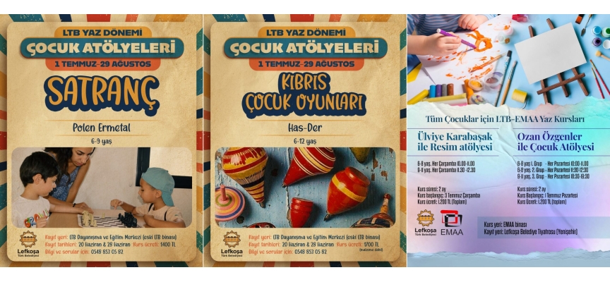 LTB’den çocuklar için yaz dönemi kursları ve atölyeleri