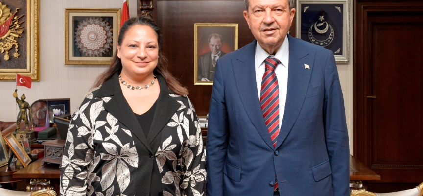 Cumhurbaşkanı Tatar, KKTC Berlin Temsilciliği görevine atanan Emine Andız Ertürk’ü kabul etti