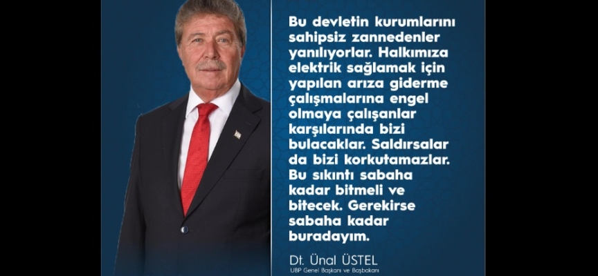 Başbakan Üstel: Bu sıkıntı sabaha kadar bitmeli ve bitecek