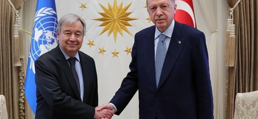 TC Cumhurbaşkanı Erdoğan, Birleşmiş Milletler  Genel Sekreteri Guterres ile görüştü