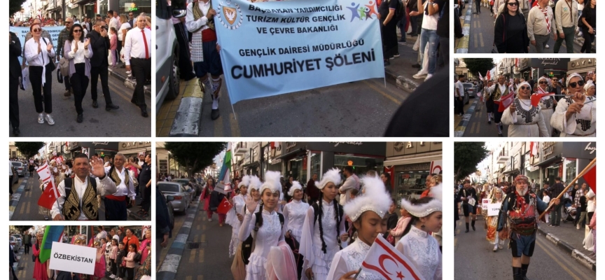 Girne’de “Cumhuriyet Şöleni Korteji” yapıldı