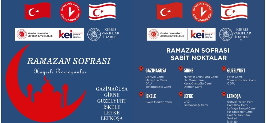 TC Büyükelçiliği KEİ Ofisi tarafından Ramazan ayı boyunca iftar yemeği verilecek