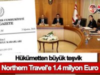 Bakanlar Kurulu kararıyla 'Northern Travel'e 1 milyon 416 bin Euro'