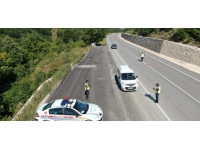 Samsun'da Kurban Bayramı öncesi dron ile trafik denetimi