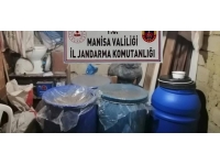 Salihli'de 670 litre sahte içki ele geçirildi