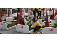 Samsun'da 18 Mart'a öncesi şehitliklere 30 bin çiçek dikildi