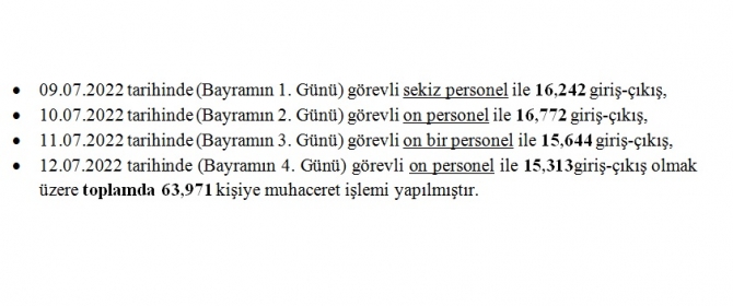 PGM Bayram süresince Metehan Kara Giriş Kapısı’nda yaşanan yoğunlukla ilgili açıklama yaptı