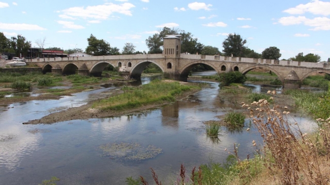 Tunca Nehri'nde su seviyesi yüzde 50 azaldı