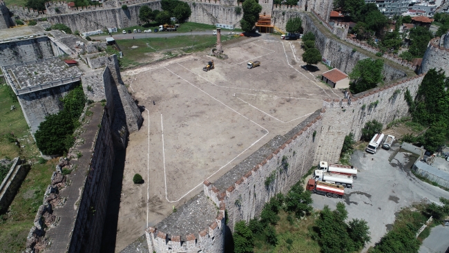 Yedikule Hisarı’nda halka açık restorasyon sürüyor