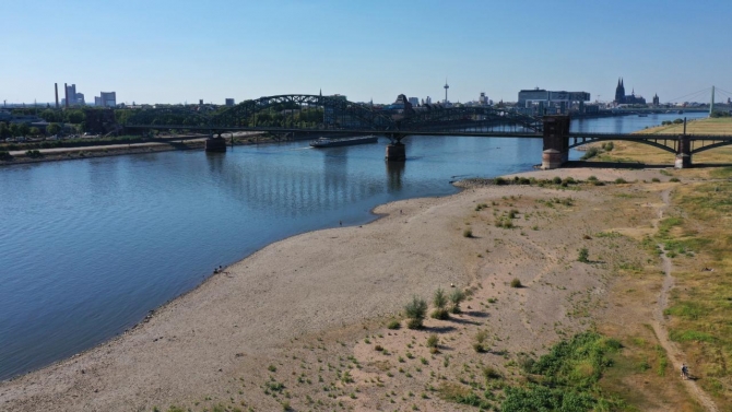 Almanya’da Ren Nehri’nin su seviyesinde ciddi düşüş