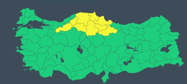 9 il için 'sarı' uyarı: Gök gürültülü sağanak bekleniyor