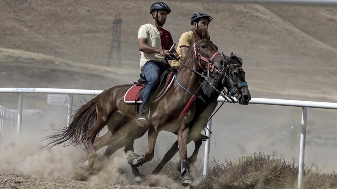 Erzurum'da rahvan atları yarıştı