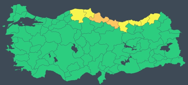 Meteoroloji'den 8 kente kuvvetli yağış uyarısı