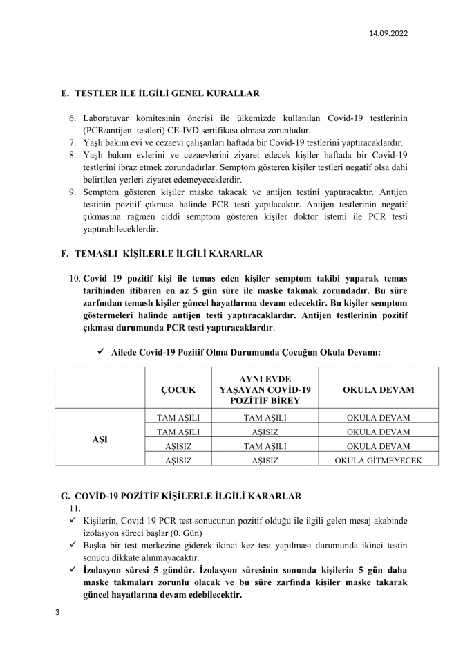 Bulaşıcı Hastalıklar Üst Komitesi yeni Covid-19 kararlarını açıkladı