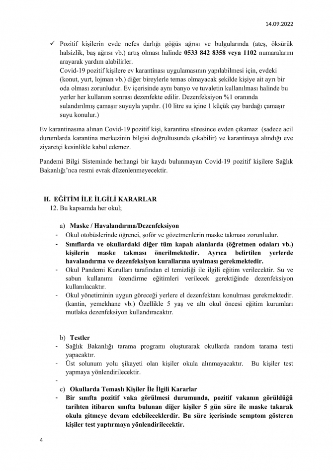 Bulaşıcı Hastalıklar Üst Komitesi yeni Covid-19 kararlarını açıkladı