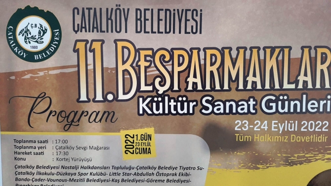 Beşparmaklar Kültür Sanat Günleri cuma günü başlıyor