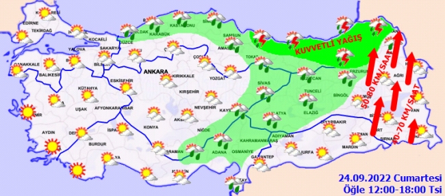 13 il için 'sarı' uyarı: Fırtına ve sağanağa dikkat