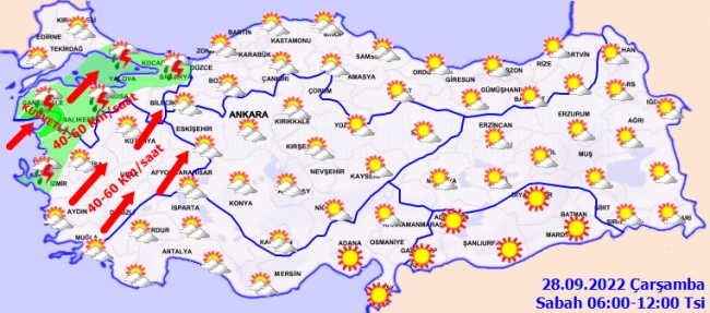 Üç bölge için kuvvetli yağış uyarısı