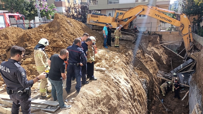 Maltepe'de inşaat alanında göçük